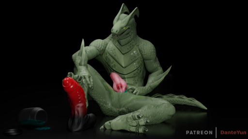 16:9 2019 3_toes 3d_(artwork) 5_fingers animal_genitalia animal_penis anthro biped black_claws bottomless butt claws clothed clothing conditional_dnp dante_yun digital_media_(artwork) dildo dragon epic_games erection feet fingers fortnite genitals glowing glowing_eyes green_body green_scales heel_claw hybrid_(fortnite) interspecies knot lizard lube male mammal night nude paws penis reptile scales scalie sex_toy simple_background sitting slit smile solo toes toy video_games watermark widescreen // 1280x720 // 2.0MB