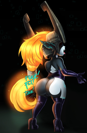 5_fingers big_butt black_background bodily_fluids boots butt clothing drooling edit eyes_closed female fingers footwear genitals gloves hair handwear high_heels humanoid legwear long_hair looking_pleasured midna nintendo not_furry orange_hair platform_footwear platform_heels pussy saliva shadman shoes short_stack simple_background solo sound_effects standing sweat the_legend_of_zelda thigh_boots thigh_highs tongue tongue_out twili twilight_princess video_games wide_hips // 607x920 // 561.0KB