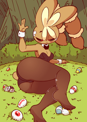 2019 2d_animation animated anthro black_sclera blush breasts bunny_costume butt butt_grab butt_slap camel_toe cleavage clothed clothing costume diives easter egg female frame_by_frame hand_on_butt hi_res holidays kirlia lagomorph legwear leotard leporid long_ears looking_at_viewer loop lying mammal mawile mega_evolution mega_lopunny nintendo on_side pantyhose pokemon pokemon_(species) pokemorph presenting presenting_hindquarters red_eyes shirt_collar shirt_cuffs short_playtime slap solo speech_bubble tailwag text tight_clothing video_games // 1000x1400 // 2.1MB