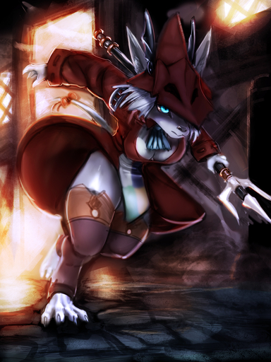 3:4 action_pose anthro barefoot blue_eyes breasts burmecian clothing digital_media_(artwork) feet female freya_crescent general-irrelevant hair hi_res holding_polearm looking_up mammal outside pose red_clothing rodent solo video_games white_hair // 1080x1440 // 881.6KB