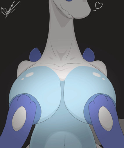 2d_animation <3 animated anthro belly big_breasts breast_grab breasts dengon duo female first_person_view frame_by_frame hand_on_breast legendary_pokemon loop lugia pokemon_(species) riolu simple_background tongue tongue_out video_games // 750x900 // 544.3KB