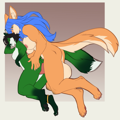 2021 anthro anthro_on_anthro anthro_penetrated anthro_penetrating anthro_penetrating_anthro areola balls blue_hair breasts canid canine digital_media_(artwork) duo faint female female_penetrated fox fur genitals green_body green_fur gynomorph gynomorphfemale gynomorph_penetrating gynomorph_penetrating_female hair intersex intersexfemale intersex_penetrating intersex_penetrating_female mammal nipples orange_body orange_fur penetration penile penile_penetration penis penis_in_pussy sex vaginal vaginal_penetration // 1000x996 // 402.3KB