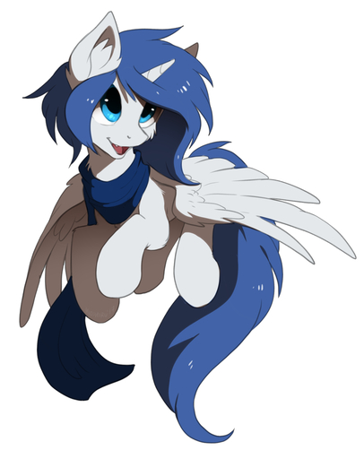 blue_eyes blue_hair equid equine fan_character feathered_wings feathers female feral fur hair hi_res hioshiru hooves horse mammal pegasus simple_background smile solo white_background white_body white_feathers white_fur wings // 1230x1552 // 393KB