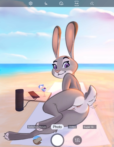 2020 absurd_res animal_genitalia anthro anus balls beach biped butt butt_focus camera camera_view casual_nudity cellphone english_text eyelashes female fur genitals grey_body grey_ears grey_fur grey_tail hi_res judy_hopps lagomorph leporid looking_at_viewer mammal nude nude_beach nudist outside perineum phone pink_inner_ear pink_nose purple_eyes pussy rabbit rear_view sand scut_tail seaside sheath signature smartphone solo text trevart water white_body white_fur white_tail // 2952x3786 // 763.8KB