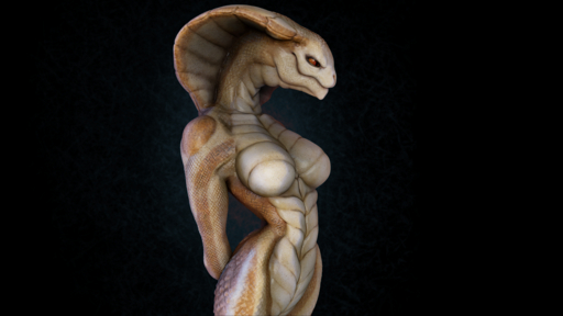 16:9 2015 3d_(artwork) anthro apode big_breasts breasts digital_media_(artwork) draconcopode featureless_breasts female half-length_portrait hands_behind_head hi_res legless naga non-mammal_breasts nude portrait red_eyes reptile scalie serpentine smile snake snake_hood solo video_games viper_(x-com) wattchewant wide_hips widescreen x-com // 2560x1440 // 14.1MB