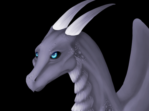 4:3 black_background black_sclera blue_eyes dragon female hi_res horn kaliber pupils reptile scalie simple_background slit_pupils solo wings // 2048x1536 // 1.5MB