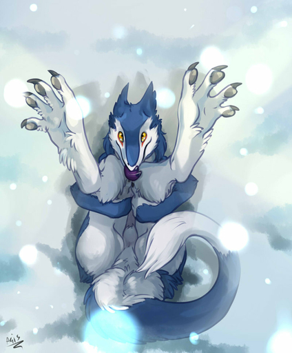 anthro butt claws dragonasis looking_at_viewer male mammal markus_(dowantanaccount) outside paws presenting presenting_hindquarters sergal signature snow solo tongue yellow_eyes // 800x967 // 103.2KB
