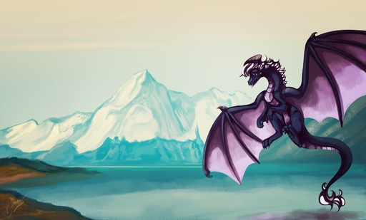 claws day detailed_background digital_media_(artwork) dragon hagalazka hi_res horn membrane_(anatomy) membranous_wings outside scalie sky western_dragon wings // 1920x1160 // 915KB