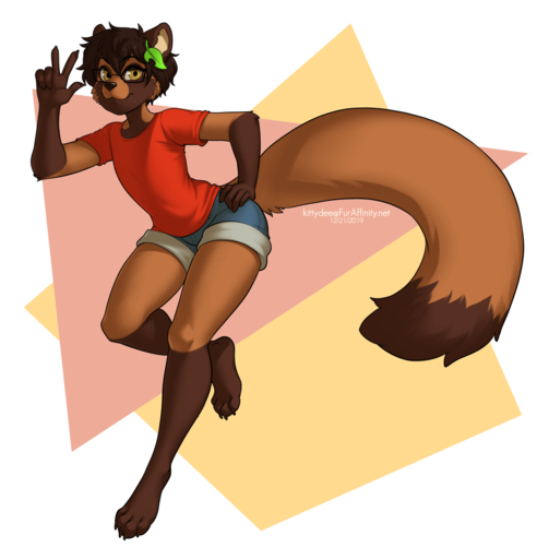 2019 4_toes 5_fingers ambiguous_gender anthro barefoot biped black_nose brown_body brown_fur brown_hair canid canine clothed clothing digital_media_(artwork) eyebrows eyelashes feet fingers fur hair hi_res kittydee mammal raccoon_dog solo tanuki toes // 1258x1280 // 465KB