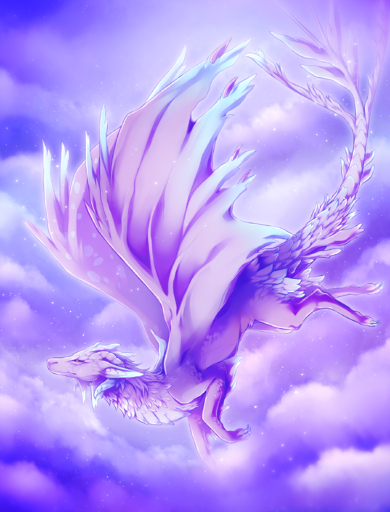 2019 ambiguous_gender awkitsu claws curved_horn digital_media_(artwork) dragon feral flying fur hi_res horn membrane_(anatomy) membranous_wings pink_body pink_fur scales scalie solo spines western_dragon wings // 1803x2366 // 4.9MB