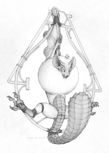 2019 angry animal_genitalia anus barcode bdsm bondage bound capcom claws clitoris digital_media_(artwork) dragon ecmajor female feral fluffy flying_wyvern fur genitals hi_res looking_at_viewer membrane_(anatomy) membranous_wings monochrome monster_hunter open_mouth paolumu piercing pussy scales scalie simple_background solo spreading traditional_media_(artwork) video_games white_background wings wyvern // 1488x2100 // 2.5MB