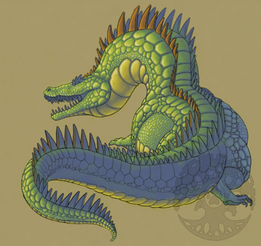 2006 ambiguous_gender dragon feral green_body green_scales katie_hofgard low_res open_mouth scales simple_background solo teeth traditional_media_(artwork) // 492x465 // 317.7KB