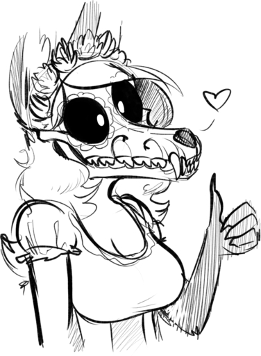 <3 bone bust_portrait canid canine fan_character female fox gesture hi_res keadonger malo mammal monochrome monster portrait scp-1471 scp-1471-a scp_foundation simple_background sketch skull skull_face skull_head solo thumbs_up undead z0rr.a // 907x1235 // 500.4KB