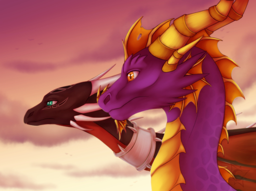 2019 activision ambiguous_gender constelia cynder day detailed_background digital_media_(artwork) dragon duo female feral horn membrane_(anatomy) membranous_wings orange_eyes outside scales scalie sky spines spyro spyro_the_dragon video_games western_dragon wings // 1452x1082 // 1.1MB