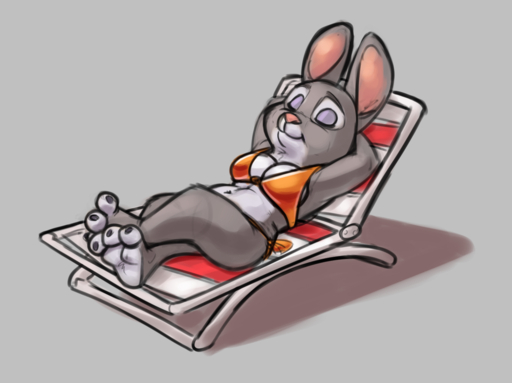 2019 3_toes anthro barefoot bikini biped bonnie_hopps breasts claws cleavage clothed clothing countershade_feet countershading eyes_closed feet female fur grey_background grey_body grey_ears grey_fur lagomorph leporid long_ears lying mammal mature_anthro mature_female multicolored_body multicolored_fur navel on_back paws pink_nose rabbit simple_background siroc slightly_chubby soles solo swimwear toe_claws toes two_tone_body two_tone_fur underwear white_body white_fur // 1446x1082 // 893.8KB
