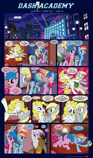 avian beak bed blue_body blue_fur comic derpy_hooves_(mlp) digital_media_(artwork) english_text equid equine feathered_wings feathers female feral firefly_(pre-g4) friendship_is_magic fur furniture gilda_(mlp) group gryphon hair hasbro hi_res horse mammal multicolored_hair my_little_pony mythological_avian mythology oblivious pegasus rainbow_dash_(mlp) rainbow_hair sorc surprise_(pre-g4) text wings // 1248x2112 // 1.9MB