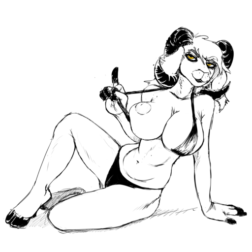 1:1 anthro areola azzy big_breasts bikini bovid breasts caprine clothing female goat hi_res hladilnik hooves horn inverted_nipples mammal monochrome nipples one_breast_out pinup pose puffy_areola restricted_palette sketch solo swimwear // 1280x1280 // 467.5KB
