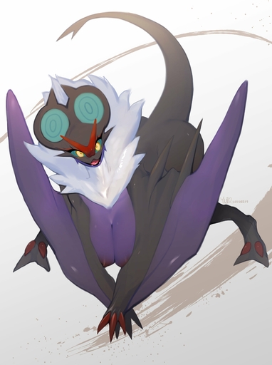 2022 absurd_res breasts female hi_res looking_at_viewer nipples noivern pokemon_(species) simple_background smile video_games white_background yuio // 2637x3534 // 355.2KB