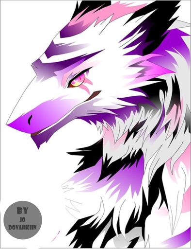 ambiguous_gender byakurai_tora fur jodovahkiin looking_at_viewer mammal multicolored_body multicolored_fur pink_eyes sergal simple_background solo text tuft white_background // 784x1019 // 145.1KB