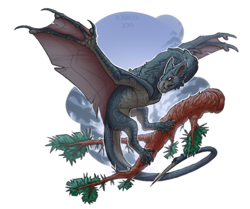 2019 ambiguous_gender capcom claws digital_media_(artwork) dragon feral flying_wyvern membrane_(anatomy) membranous_wings monster_hunter nargacuga polunoch solo video_games wings wyvern // 1177x986 // 902.8KB