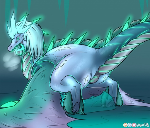 2019 ambiguous_gender auroth_the_winter_wyvern bioluminescence biped claws digital_media_(artwork) digitigrade dota dragon female_(lore) feral glowing hair looking_at_viewer open_mouth reptile scales scalie simple_background smile solo steam text thick_thighs tongue video_games wide_hips wingedwilly wings wyvern // 1280x1097 // 234.0KB