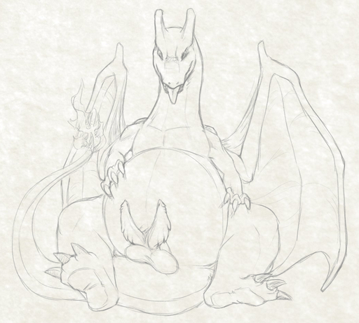 2015 animal_genitalia animal_penis anus balls belly charizard dragon erection feral fire flaming_tail genitals graphite_(artwork) hemipenes male membrane_(anatomy) membranous_wings monochrome multi_genitalia multi_penis nintendo non-mammal_balls nude open_mouth pencil_(artwork) penis pokemon pokemon_(species) presenting reptile scalie simple_background sketch slightly_chubby solo tongue tongue_out traditional_media_(artwork) video_games white_background wings yaroul // 1044x939 // 730.0KB