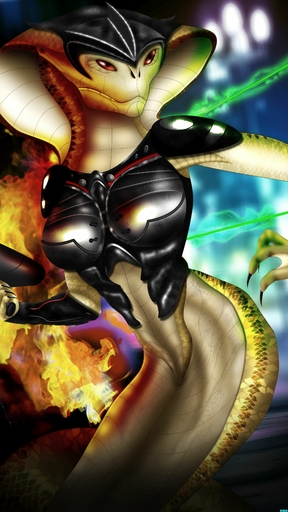 4k 9:16 absurd_res apode armor breasts draconcopode female gggdemon headgear helmet hi_res legless naga non-mammal_breasts red_eyes reptile scalie serpentine snake snake_hood solo video_games viper_(x-com) x-com // 2160x3840 // 678KB