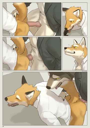 2021 abs absurd_res anal anal_penetration animal_genitalia animal_penis anthro bottomless canid canine canine_penis canis clothed clothing comic duo fox from_behind_position genitals hi_res male malemale male_penetrated male_penetrating male_penetrating_male mammal muscular muscular_male nipples open_mouth pecs penetration penis pngx_(artist) sex tongue tongue_out wolf yellow_eyes // 2896x4096 // 676.2KB