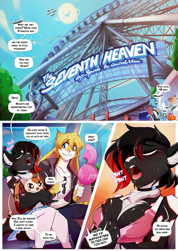 2020 amusement_ride anthro bag big_breasts breasts candy cheetabbit cheetah clothed clothing comic cotton_candy darwin dessert detailed_background dialogue digital_media_(artwork) duo english_text felid feline female ferris_wheel food fur gumball_watterson hair hi_res interspecies lagomorph leporid male malefemale mammal nicole open_mouth oro_uinku outside pantherine rabbit shirt sky smile spirale sun text thesevenheaven topwear // 1060x1500 // 1.6MB