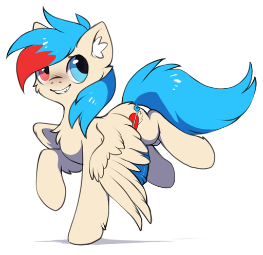 blue_hair blue_penis cutie_mark equid equine erection fan_character feathered_wings feathers feral fur genitals hair heterochromia hioshiru hooves horse inner_ear_fluff male mammal nude pegasus penis red_hair simple_background smile solo tuft watercolor_lollipop white_background white_body white_feathers white_fur wings // 1015x985 // 270KB