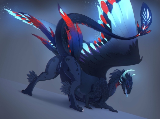 2018 absurd_res anus blue_tongue butt claws compression_artifacts dragon feathered_dragon feathered_wings feathers female feral genitals hi_res horn lunalei open_mouth presenting presenting_hindquarters presenting_pussy pussy red_eyes scalie simple_background smile solo suggestive teeth tongue tongue_out wings // 4096x3045 // 710.4KB
