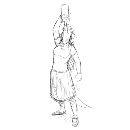 1:1 anthro beverage biped black_and_white bottle bottomwear breasts clothed clothing didelphid drinking female footwear hair hi_res hladilnik holding_object mammal marsupial marylin_(hladilnik) monochrome shirt shoes simple_background skirt solo standing topwear // 1280x1280 // 206.9KB