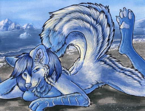 2011 4_toes anthro arctic_beach arctic_fox ass_up beach biped black_lips blue_body blue_eyes blue_fur blue_nose blue_pawpads breast_squish breasts canid canine chest_tuft claws detailed_background digitigrade dipstick_tail eyelashes feet female fluffy fluffy_tail fox fur glacier gloves_(marking) hair half-closed_eyes hand_behind_head hindpaw humanoid_hands ice inner_ear_fluff leg_markings lips long_mouth looking_at_viewer lying mammal markings multi_tail multicolored_tail nara narrowed_eyes no_sclera nude on_front outside pawpads paws pinup pose pupils raised_tail ruaidri seaside shadow side_view sky slit_pupils snout socks_(marking) solo spread_legs spreading squish toes tuft vulpes water wave whiskers white_body white_claws white_fur white_pawpads // 823x630 // 142.0KB