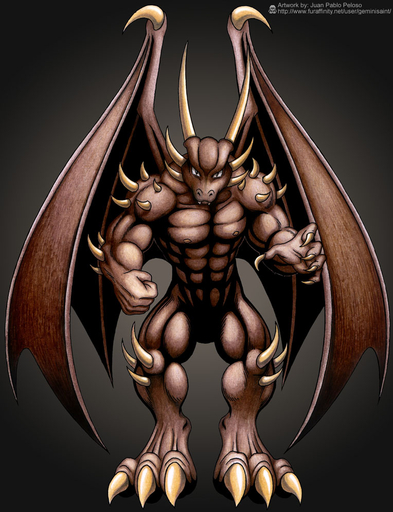 2008 abs anthro athletic biceps big_muscles biped black_background brown_body brown_skin claws dragon fangs front_view geminisaint horn looking_at_viewer male membrane_(anatomy) membranous_wings muscular muscular_anthro muscular_male nipples nude pecs pose reptile scales scalie simple_background solo standing teeth toe_claws wings // 764x996 // 162.1KB