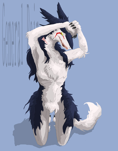 ambiguous_gender blue_background front_view mammal nude pose rain_silves sergal simple_background solo to-be 飛部 // 583x742 // 94KB