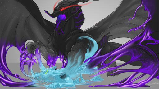 16:9 absorption_vore ambiguous_gender canid canine dragon duo feral fox goo_creature goo_transformation imaginarydragon mammal merging messy monster muscular sajik scalie size_difference transformation vore widescreen wings // 1280x720 // 1.0MB