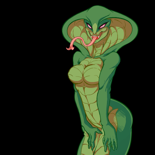 1:1 2015 alpha_channel anthro apode breasts draconcopode fangs female forked_tongue green_body green_skin hi_res legless long_tongue looking_at_viewer naga non-mammal_breasts pink_eyes plagueofgripes reptile scalie serpentine simple_background smile snake snake_hood solo tongue tongue_out transparent_background video_games viper_(x-com) wide_hips x-com // 1200x1200 // 78KB