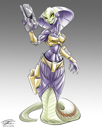 4:5 apode armor breasts draconcopode female gun hardtones hi_res legless naga non-mammal_breasts ranged_weapon reptile scalie serpentine snake snake_hood solo video_games viper_(x-com) weapon wide_hips x-com yellow_eyes // 1024x1280 // 261.4KB