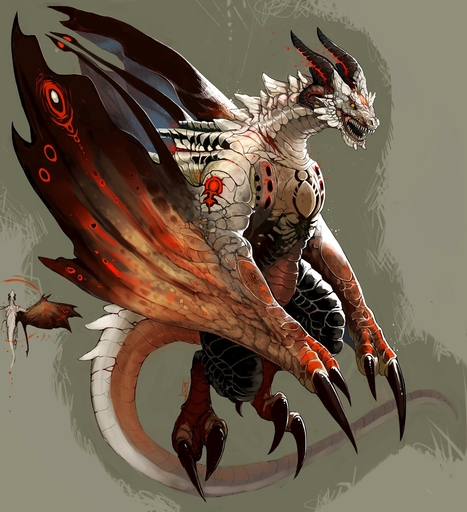 claws dragon hi_res pockyrumz scalie sharp_teeth solo teeth wings wyvern // 1167x1280 // 360KB