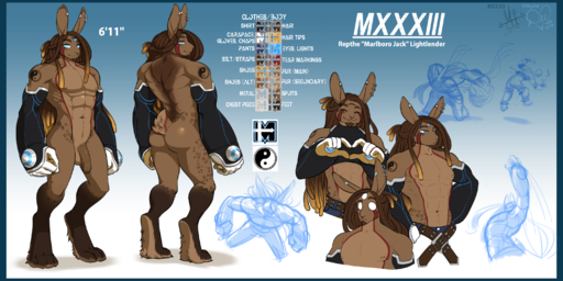 2016 2:1 abs android anthro balls biped brown_penis butt dreadlocks ear_piercing english_text eyes_closed flaccid genitals gradient_background hi_res humanoid_genitalia humanoid_penis hybrid kittydee lagomorph leporid looking_at_viewer machine male mammal model_sheet multiple_images muscular muscular_anthro muscular_male navel penis piercing rabbit robot side_view simple_background sketch smile solo standing tattoo text // 3000x1500 // 2.3MB