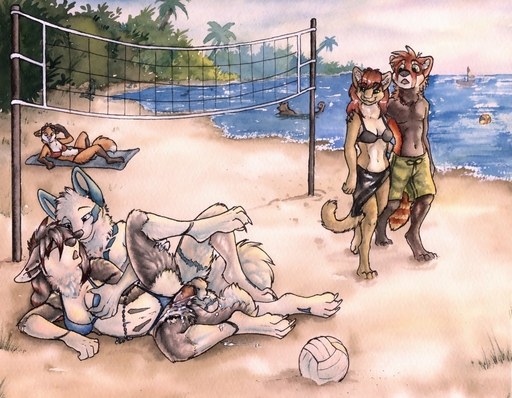 4_toes ailurid anthro anthro_on_anthro balls barefoot beach being_watched bikini bikini_aside bodily_fluids breast_grab breasts canid canine canis clothing clothing_aside cum cum_in_pussy cum_inside detailed_background digitigrade duo_focus ejaculation erection exhibitionism eyes_closed feet felid female fox from_behind_position genital_fluids genitals group hair hand_on_breast looking_at_another lying male malefemale male_penetrating mammal messy nude on_side orgasm outside penetration penis public pussy pussy_ejaculation pussy_juice raised_leg red_panda ruaidri sand seaside sex sex_on_the_beach sky spoon_position spooning swimwear swimwear_aside syandene toes vaginal vaginal_penetration water wolf // 1142x887 // 233.4KB