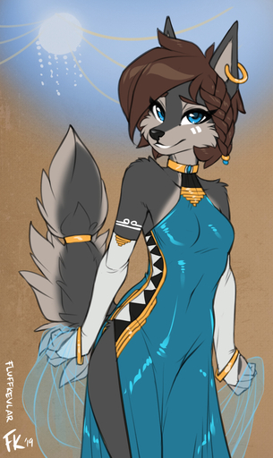 1920s 2019 5_fingers anthro arm_markings armwear bare_shoulders black_nose blue_eyes bracelet braided_hair breasts bridal_gauntlets brown_hair canid canine canis cheek_markings clothed clothing dress ear_piercing ear_ring female fingers flapper fluff-kevlar fur grey_body grey_fur hair humanoid_hands jewelry looking_at_viewer mammal markings piercing portrait signature slit_dress smile solo tailband tala_(fluff-kevlar) thigh_gap three-quarter_portrait tribal_markings white_markings wolf // 656x1100 // 516.9KB
