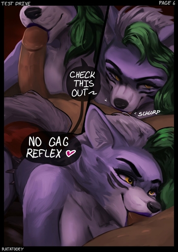 2022 <3 animatronic anthro anthro_penetrated big_penis breasts canid canine canis clothed clothing comic deep_throat dialogue digital_media_(artwork) digital_painting_(artwork) english_text faceless_character faceless_human faceless_male fellatio female female_on_human first_person_view fur genitals green_hair hair hi_res human human_on_anthro human_penetrating human_penetrating_anthro internal_oral interspecies looking_at_viewer machine male malefemale male_on_anthro mammal multicolored_hair oral oral_penetration penetration penile penis ratatooey robot roxanne_wolf_(fnaf) sex signature speech_bubble text topless topless_female video_games white_hair wolf yellow_eyes // 905x1280 // 131.8KB