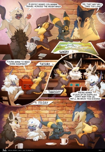 2020 9tales_comic absol black_body black_claws black_fur breanna_(9tales) canid canine claws comic detailed_background digital_media_(artwork) eevee eeveelution english_text facial_tuft fangs female feral fur furniture hi_res hioshiru inside interior kalani_(9tales) kejifox lamp lumen_(9tales) luxray male mammal map mightyena nintendo pokemon pokemon_(species) rime_(9tales) roy_(9tales) sammy_(9tales) shaded speech_bubble table text typhlosion umbreon video_games wall_(disambiguation) white_body white_fur // 1280x1857 // 2.9MB