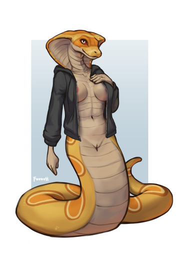2022 apode areola breasts clothing digital_media_(artwork) draconcopode female fingers foxovh genitals hi_res legless naga navel non-mammal_breasts pussy reptile scalie serpentine simple_background smile snake solo // 905x1280 // 391.5KB