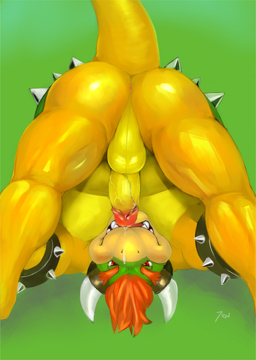2012 anthro anthrofied anus autofellatio backsack balls belly biceps big_butt big_muscles big_penis biped blush bodily_fluids bowser bowser_day bracelet butt collar cum cum_leaking cum_on_face cum_on_own_face cum_on_self erection genital_fluids genitals green_background hair hi_res horn humanoid_genitalia humanoid_penis iceman1984 jewelry koopa looking_at_viewer looking_through looking_through_legs male mario_bros masturbation musclegut muscular muscular_anthro muscular_male nintendo nude open_mouth oral oral_masturbation overweight overweight_anthro overweight_male pecs penile penile_masturbation penis perineum pose precum presenting presenting_anus presenting_hindquarters raised_tail red_eyes red_hair reptile scalie shell simple_background slightly_chubby smile solo spikes spread_legs spreading teeth thick_penis tongue upside_down vein video_games // 1201x1684 // 743.9KB