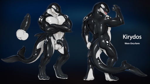 3_toes 5_fingers anthro back_muscles balls bedroom_eyes biceps big_muscles biped black_body black_claws black_penis black_skin black_tail blue_eyes butt cetacean claws countershade_face countershade_torso countershading crossed_arms delphinoid digital_media_(artwork) digitigrade dorsal_fin erection feet fin fingers flaccid flexing front_view genitals glistening gradient_background grin half-closed_eyes hi_res humanoid_hands looking_at_viewer looking_back male mammal manly marine model_sheet multicolored_body multicolored_skin multiple_poses muscular muscular_anthro muscular_male narrowed_eyes oceanic_dolphin open_mouth open_smile orca pecs penis pink_tongue pose rakisha rear_view seductive sharp_teeth simple_background smile solo spots spotted_body spotted_skin tail_fin teeth text toe_claws toes tongue toothed_whale two_tone_body two_tone_skin vein veiny_penis white_balls white_body white_countershading white_skin white_spots white_tail // 2000x1123 // 348.1KB