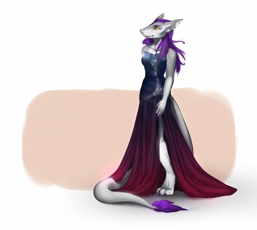 anthro breasts clothed clothing dress epke female hair looking_at_viewer sergal smile solo standing // 1280x1144 // 94.6KB