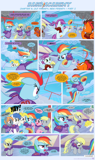 2012 amber_eyes american_football blonde_hair blue_body blue_feathers blue_fur blush border clothing cloud comic cutie_mark dancing derpy_hooves_(mlp) dialogue digital_media_(artwork) disappointed embarrassed english_text equid equine feathered_wings feathers female feral firefly_(pre-g4) friendship_is_magic fur grey_body grey_fur group hair hasbro hi_res horse insult male mammal multicolored_hair my_little_pony pegasus rainbow_dash_(mlp) rainbow_hair raining sorc sport storm surprise_(pre-g4) text uniform white_border wings yellow_eyes // 1225x2065 // 1.8MB