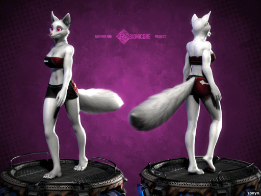 3d_(artwork) 3d_animation 4:3 4_toes animated anthro barefoot canid canine claws clothed clothing digital_media_(artwork) feet female fluffy fluffy_tail fox fur furgonomics mammal pawpads paws plantigrade red_eyes short_playtime smile solo tail_clothing toes walk_cycle walking whiskers white_body white_fur zorryn // 800x600 // 7.1MB